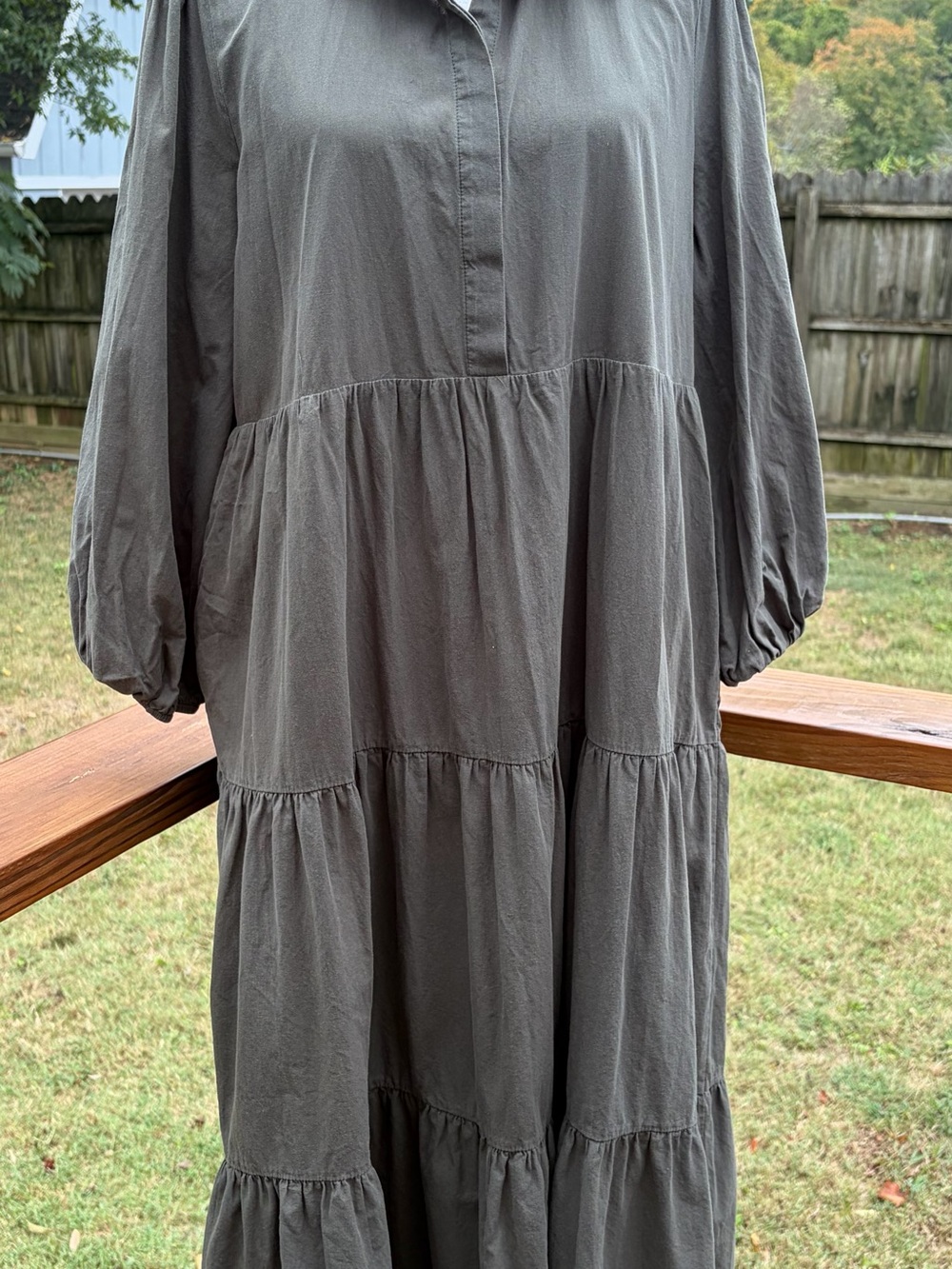 Pomander Place Cotton Mabel Maxi Dress in Sedona Sage Green Size XXL